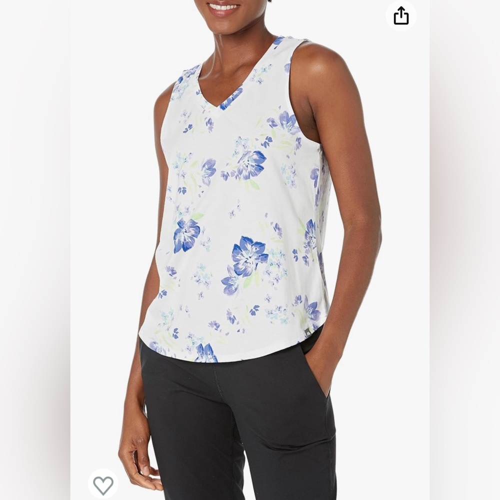NWT Andrew Marc Women's V Neck Wide Strap Sleeveless T-Shirt Tank Size Small